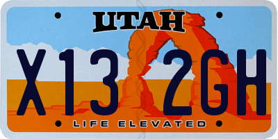 UT license plate X132GH