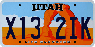 UT license plate X132IK
