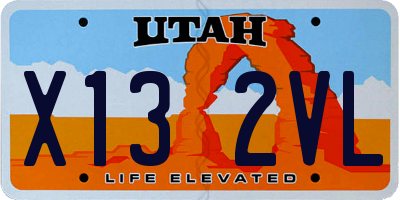 UT license plate X132VL