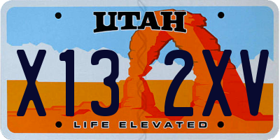 UT license plate X132XV