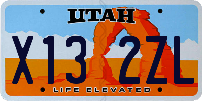 UT license plate X132ZL