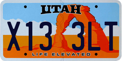 UT license plate X133LT