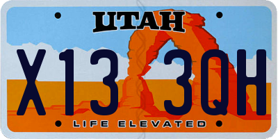 UT license plate X133QH