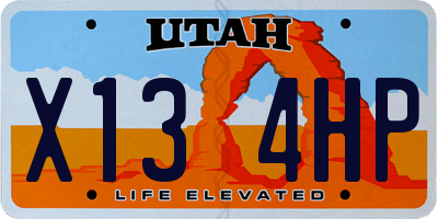 UT license plate X134HP