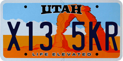 UT license plate X135KR