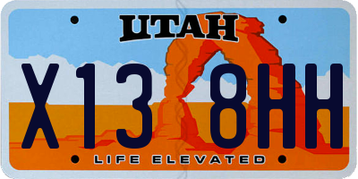 UT license plate X138HH