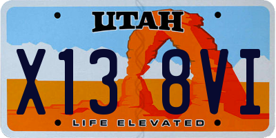UT license plate X138VI