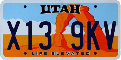 UT license plate X139KV