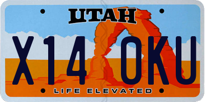UT license plate X140KU