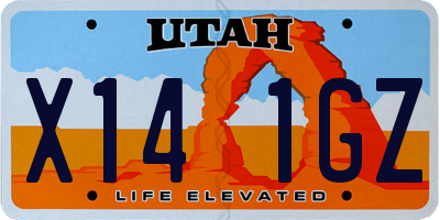 UT license plate X141GZ