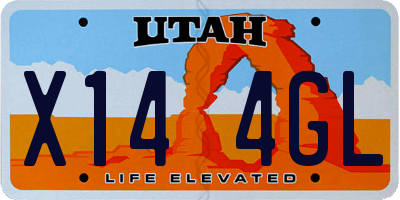 UT license plate X144GL
