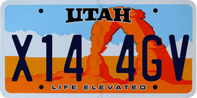 UT license plate X144GV