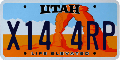 UT license plate X144RP