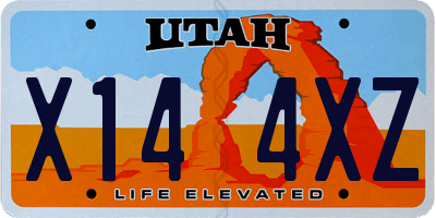 UT license plate X144XZ