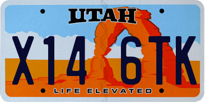 UT license plate X146TK