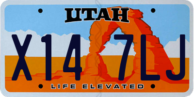 UT license plate X147LJ