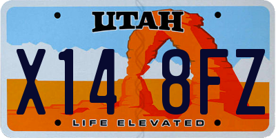 UT license plate X148FZ