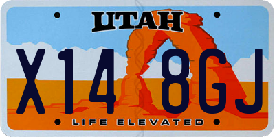 UT license plate X148GJ