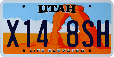 UT license plate X148SH