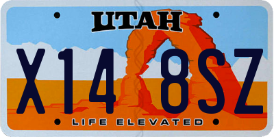 UT license plate X148SZ