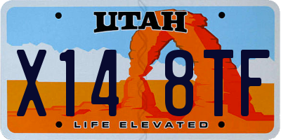 UT license plate X148TF