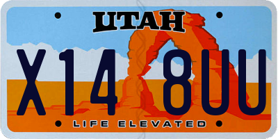 UT license plate X148UU