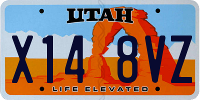 UT license plate X148VZ