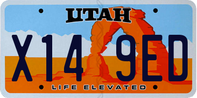 UT license plate X149ED