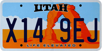 UT license plate X149EJ