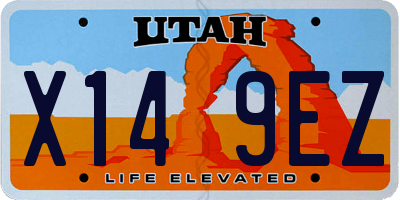 UT license plate X149EZ