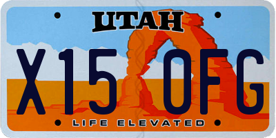UT license plate X150FG