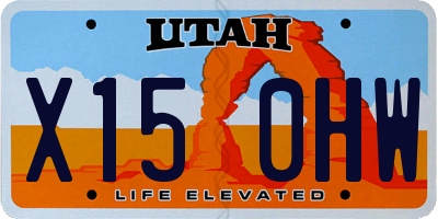 UT license plate X150HW