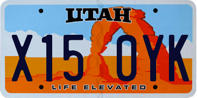 UT license plate X150YK