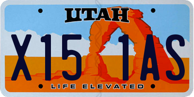 UT license plate X151AS