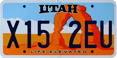UT license plate X152EU