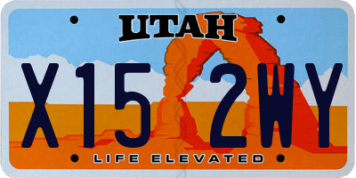 UT license plate X152WY