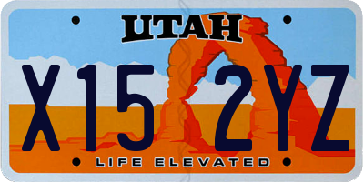 UT license plate X152YZ