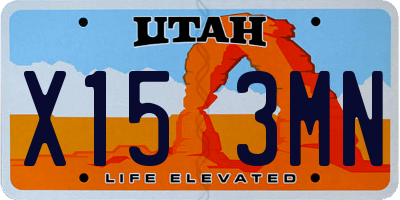 UT license plate X153MN