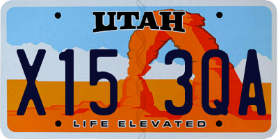 UT license plate X153QA