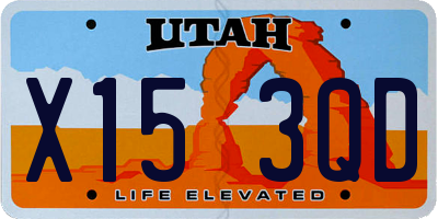 UT license plate X153QD