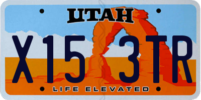UT license plate X153TR