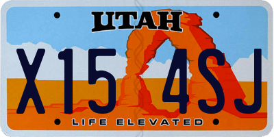UT license plate X154SJ