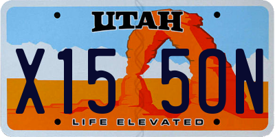 UT license plate X155ON