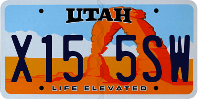 UT license plate X155SW