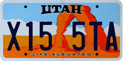 UT license plate X155TA