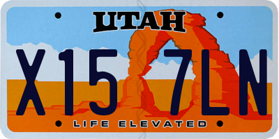 UT license plate X157LN