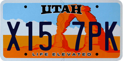 UT license plate X157PK