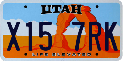 UT license plate X157RK