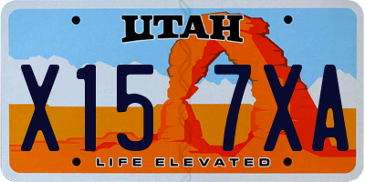 UT license plate X157XA