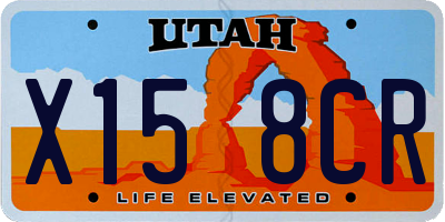 UT license plate X158CR